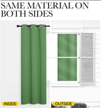 NICETOWN Froest Green Blackout Curtains 40 inches Length - Image 5