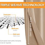 Blackout Curtains for Bedroom, 2 Drape Panels, 52 x 45 Inch | Thermal Insulated - Image 3