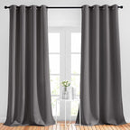 NICETOWN Bedroom Grey Blackout 120 inch Curtains by NICETOWN