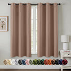 MIULEE Blackout Curtains for Bedroom 2 Panels 40 x 63 Inch Long Cappuccino | by MIULEE