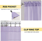 Lavender Sheer Curtains 72 Inches Long 2 Panels - Image 3