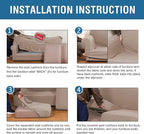 H.VERSAILTEX 4 Piece Stretch Sofa Covers - Image 6