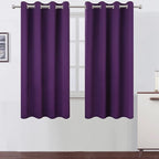 Purple Blackout Curtains 66 x 63 Inch Length/Set of 2 Curtain Panels/Thermal by Lemomo