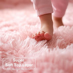 Amdrebio Pink Large Fluffy Plush Big Rug 9x12 - Image 2