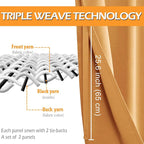 Blackout Curtains for Bedroom, Pumpkin Orange, 42 x 54 Inch | Thermal Insulated - Image 4