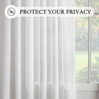 MYSKY HOME 30 Inches Long White Tiers Curtains - Image 7