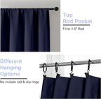 Simplebrand Navy Blue Blackout Curtains - Image 4
