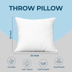 Utopia Bedding Throw Pillows, Decorative 24 Pillow Inserts - Image 4