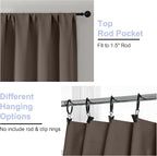Simplebrand Ava Brown Blackout Curtains - Image 3