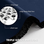 MIULEE 4 Panels Set Navy Blue Blackout Curtains 63 Inch Length Bedroom | - Image 5