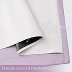 Yakamok Lilac 100% Blackout Curtains 72 Inches Long - Image 4