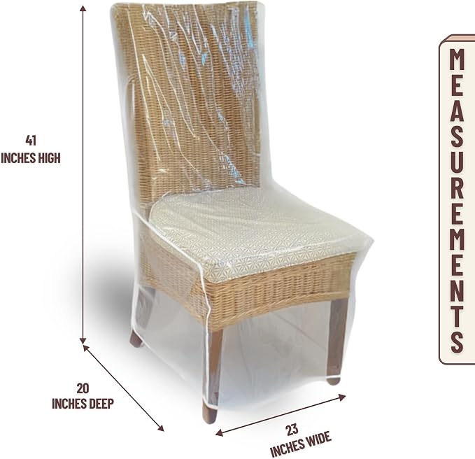 Evelots 8-Pack Clear PVC Dining Chair Covers, Spill-Resistant Protectors | - Image 4
