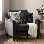 Black Accent 3D Flower Decorative Throw Pillow Covers - Image 5