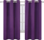 Purple Blackout Curtains 34 x 63 Inch Length/Set of 2 Curtain Panels/Thermal - Image 2