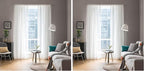 MIULEE White Sheer Curtains 90 inches Long Window Curtains 2 Panels Solid Color by MIULEE