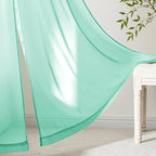 MIULEE Aqua Sheer Curtains 63 Inches Long 4 Panels 42 x 63 Inches | Light - Image 7
