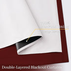 Yakamok Burgundy Red Blackout Curtains 63 Inches Long - Image 4