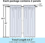 Simplebrand Lemon Sheer Curtains 63 Inch Length 2 Panels, Rod Pocket Solid - Image 8