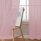 Chyhomenyc Sheer Valance Tiers Curtains 2 Panels, Elegant Light Filtering Rod - Image 8