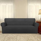 PureFit Stretch Couch Covers for Sofa Large Sofa Slipcovers Dark Gray | 1-Piece - Image 2