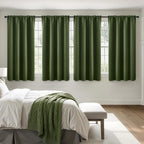 MIULEE Olive Green Blackout Curtains 4 Panels Set 72 Inch Length Bedroom | by MIULEE