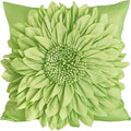 Sage Green Accent Flower Decorative Throw Pillow Covers by BellasGifts