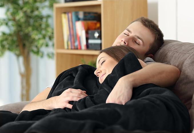 Utopia Bedding Soft Fleece Bed Blanket Throw XL Size Black | Microfiber Plush - Image 4