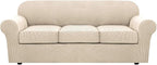 H.VERSAILTEX 4 Piece Stretch Couch Covers by HVERSAILTEX