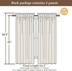 Chyhomenyc Sheer Curtains 63 Inch Length 2 Panels, Plum | Light Filtering - Image 6