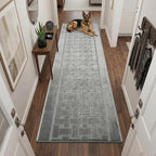 Runner Rug 16 ft, Extra Long Non-Slip Washable Rug, Rubber Backing, Rolled in - Image 4