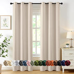 MIULEE Blackout Curtains for Bedroom 2 Panels 40 x 72 Inch Long Champagne | by MIULEE