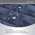 Easy-Going Reversible Couch Cover, 3 Cushion Sofa, Dark Blue/Ivory | Machine - Image 3
