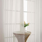 Chyhomenyc Extra Long Ivory Sheer Curtains 144 inch 2 Panels, Translucent - Image 6