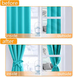 Blackout Curtains for Bedroom, 38 x 84 Inches Long, Turquoise | Thermal - Image 4