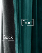 MIULEE Velvet Blackout Curtains 52x90 inches 2 Panels Emerald Green | Luxury - Image 6