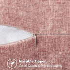MIULEE Decorative Couch Throw Pillow Covers 20x20 Inch Blush Pink 2 Pack | - Image 3
