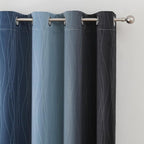 Navy Blue and Black Ombre Blackout Curtains - Image 4