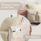 Camel Loveseat Covers 2 Cushion Couch, Water-Repellent Sofa Cover - Image 4