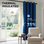 Joydeco Blackout Curtains 95 Inch Length 2 Panels Set, Thermal Insulated Long - Image 5