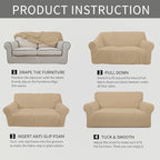 Easy-Going Stretch Oversized Sofa Couch Slipcover Washable Sand | 1-Piece Extra - Image 8