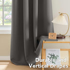 H.VERSAILTEX Blackout Grey Curtains - Image 8