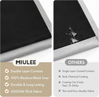 MIULEE Light Grey 40x72 Inch 100% Blackout Curtains - Image 4