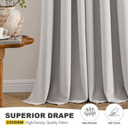 MIULEE Blackout Curtains for Bedroom 2 Panels 40 x 45 Inch Long Cobblestone | - Image 5