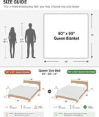 Bedsure 100% Cotton Muslin Blanket Queen Size - Image 7