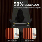90 Inch Burnt Orange Pleated Curtains - Image 3