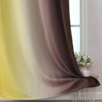 Brown and Yellow Blackout Curtains 52Wx54L Inch 2 Panels | Thermal Insulated - Image 6