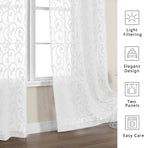 Furman Sheer Curtains 72 inches Long 2 Panels Set, Light Filtering Top Rod - Image 6