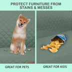 Reversible 45" Small Loveseat Sofa Covers, Friendly Furniture Protector - Image 5
