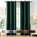 MIULEE Blackout Curtains for Bedroom 2 Panel 40 x 90 Inch Long Hunter Green | by MIULEE