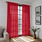 SpaceDresser Check Sheer Curtains 54 Inches Long - Image 6